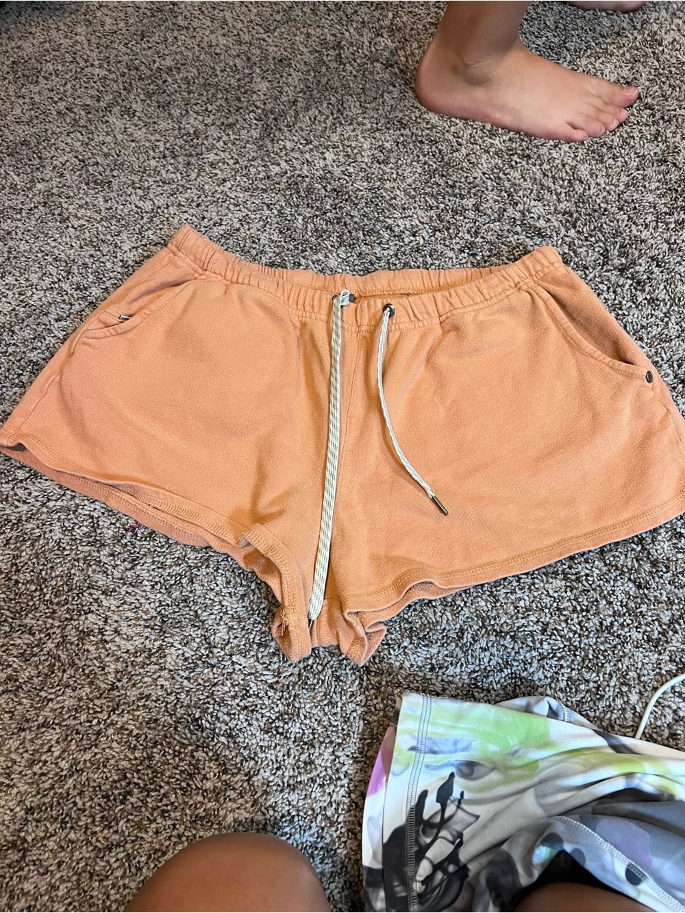 Vuori Peach Terry Drawstring Athletic Shorts
